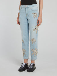 Aloha Plein Cropped Boyfriend Jeans