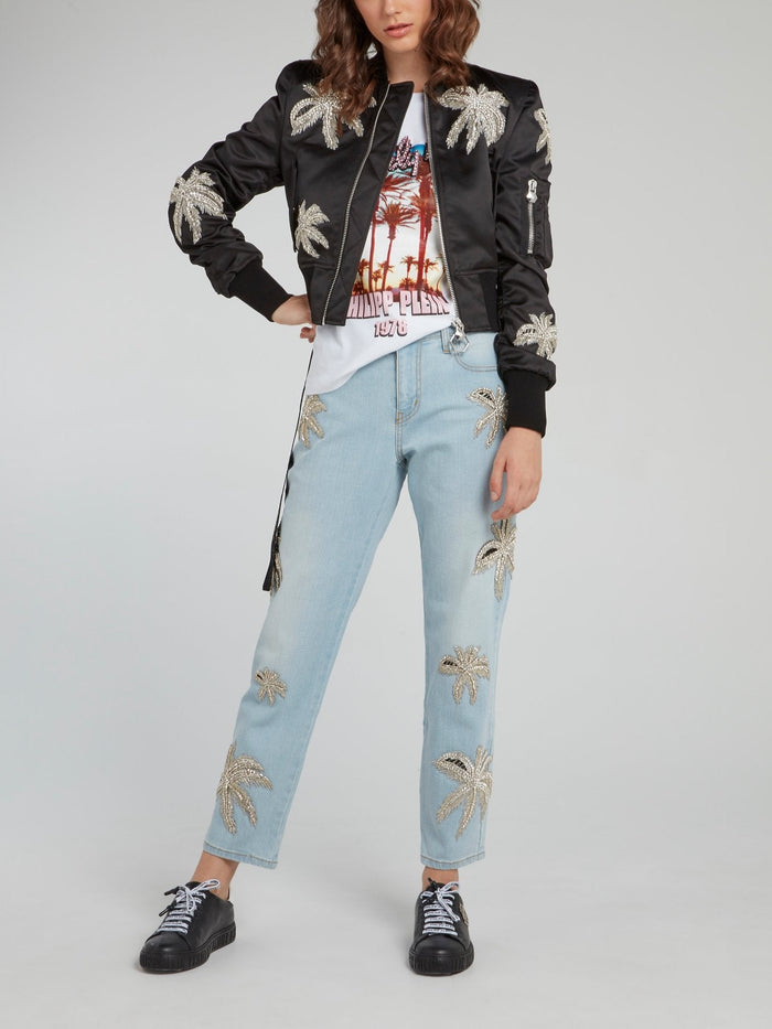 Aloha Plein Cropped Boyfriend Jeans