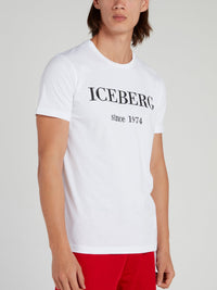 White Classic Logo Cotton T-Shirt