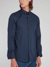 Classic Navy Button Up Shirt