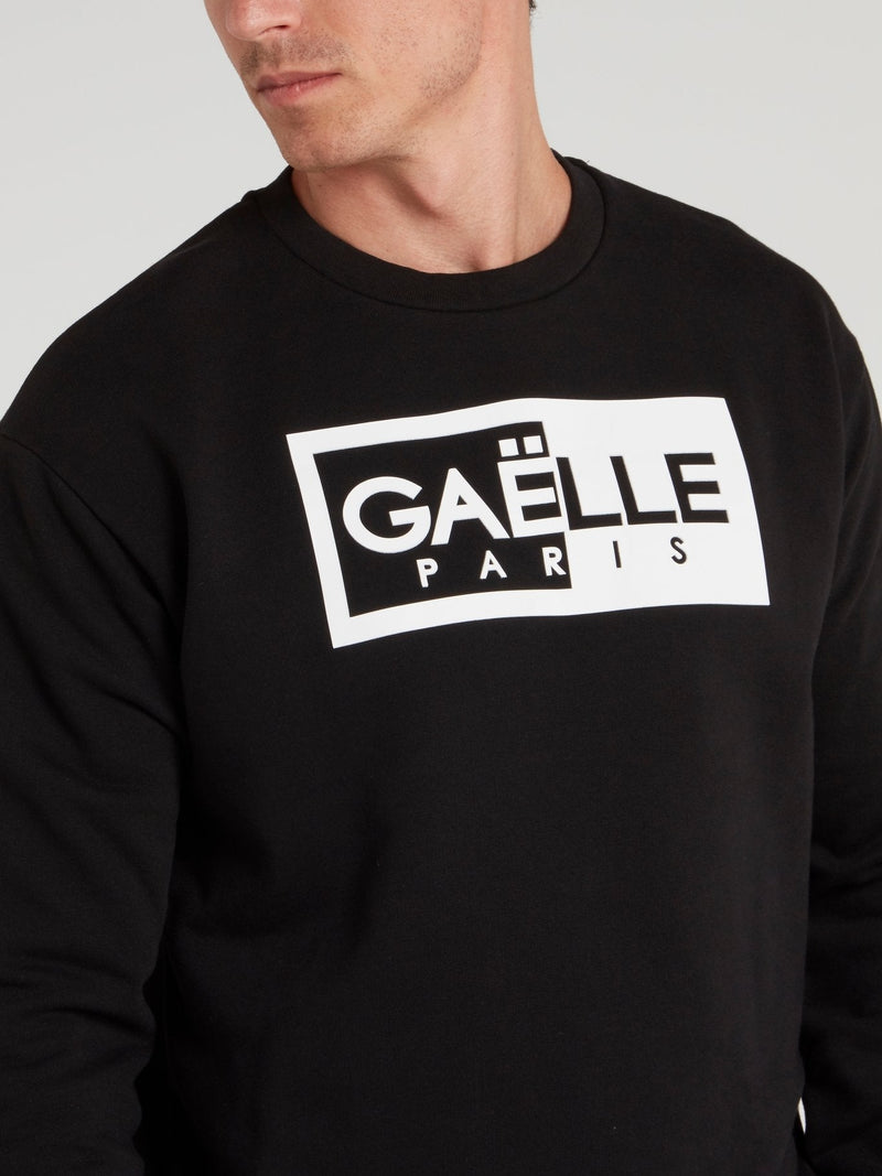 Black Crewneck Logo Sweatshirt