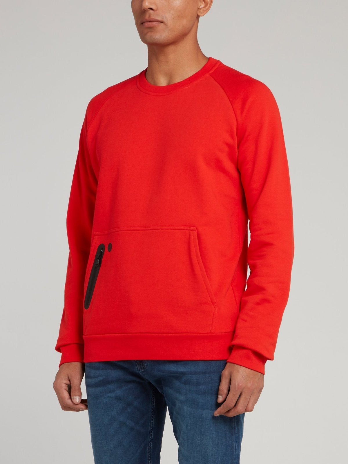 Red Rear Logo Print Sweatshirt