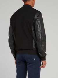 Black Logo Popper Jacket