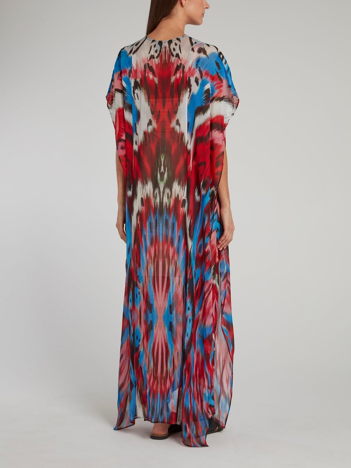 Flounce Chiffon Maxi Dress