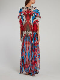 Flounce Chiffon Maxi Dress