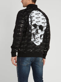 Monogram Print Skull Jogging Jacket