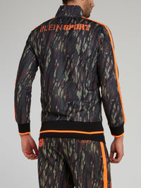 Camo Sport High Neck Jogging Jacket