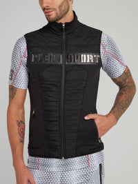 Black Quilted Jogging Vest