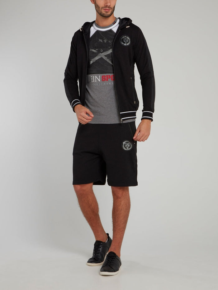 Ron Black Waistband Jogging Shorts