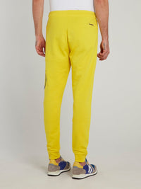 Yellow Sport Logo Fleece Pants