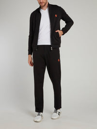 Black Sport Icon Zip Up Jacket