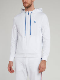 White Sport Icon Hooded Jacket