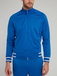 Blue Raglan Zip Up Jacket