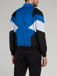 Blue Colour Block Jacket