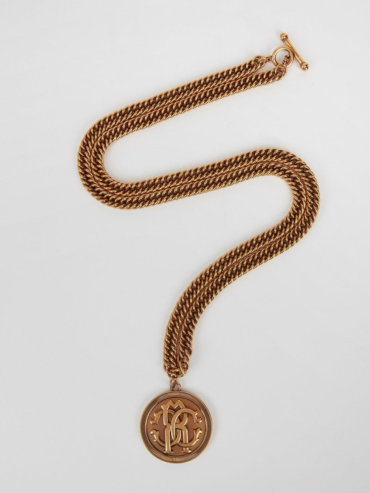 Podium Monogram Link Long Necklace