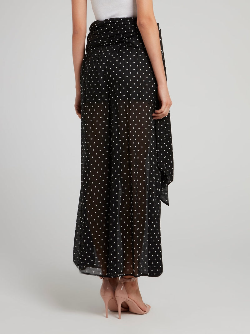 Black Polka Dot Palazzo Pants