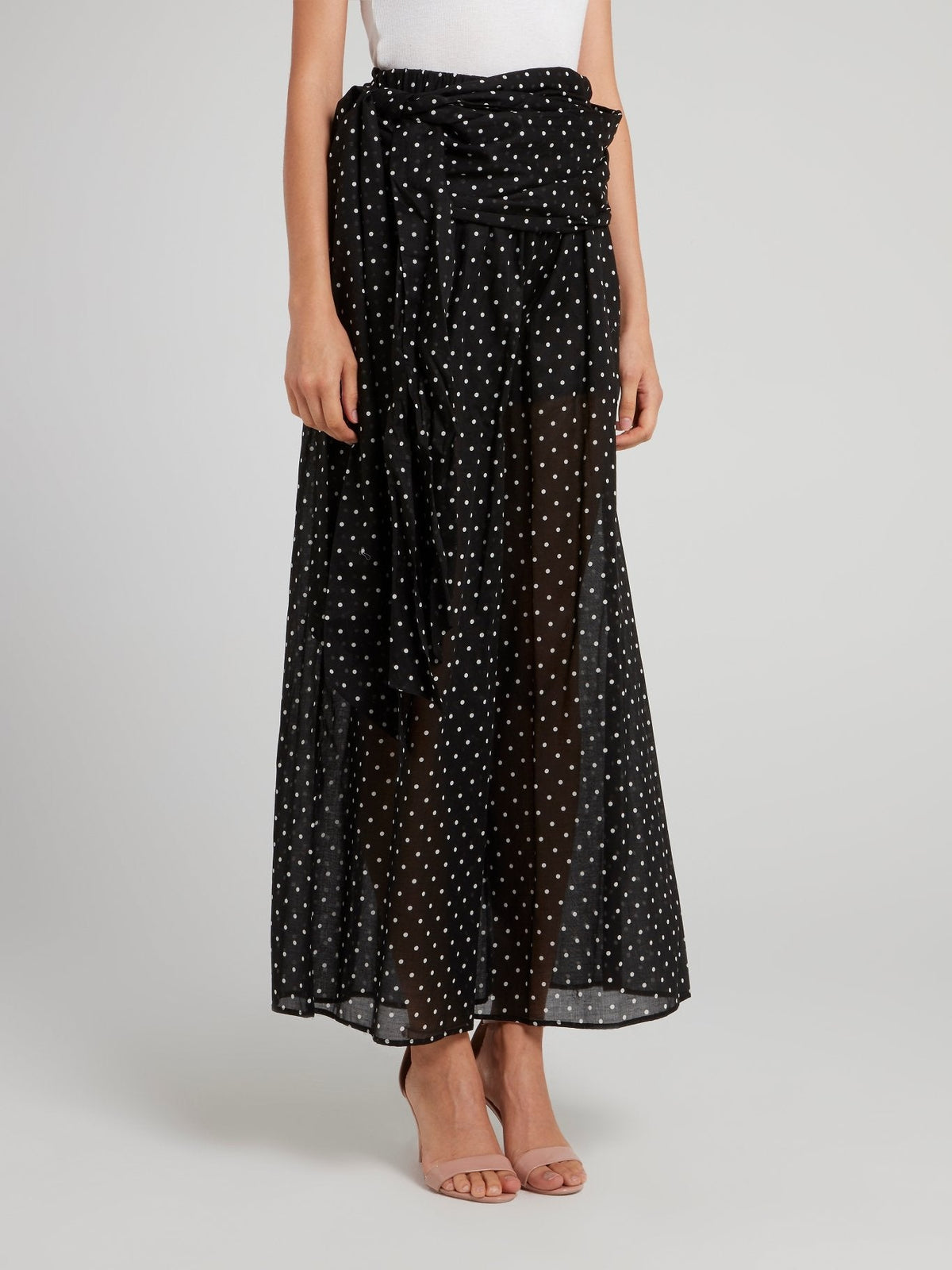 Black Polka Dot Palazzo Pants