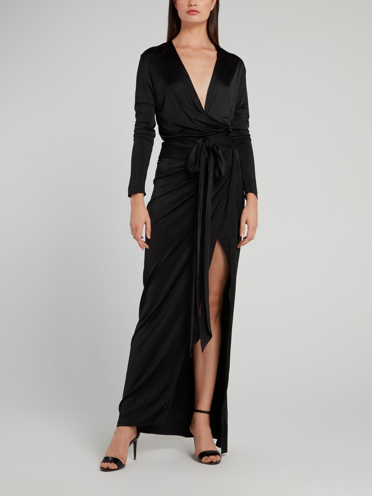 Black Wrap Maxi Dress