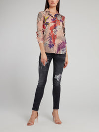 Beige Flora and Fauna Shirt