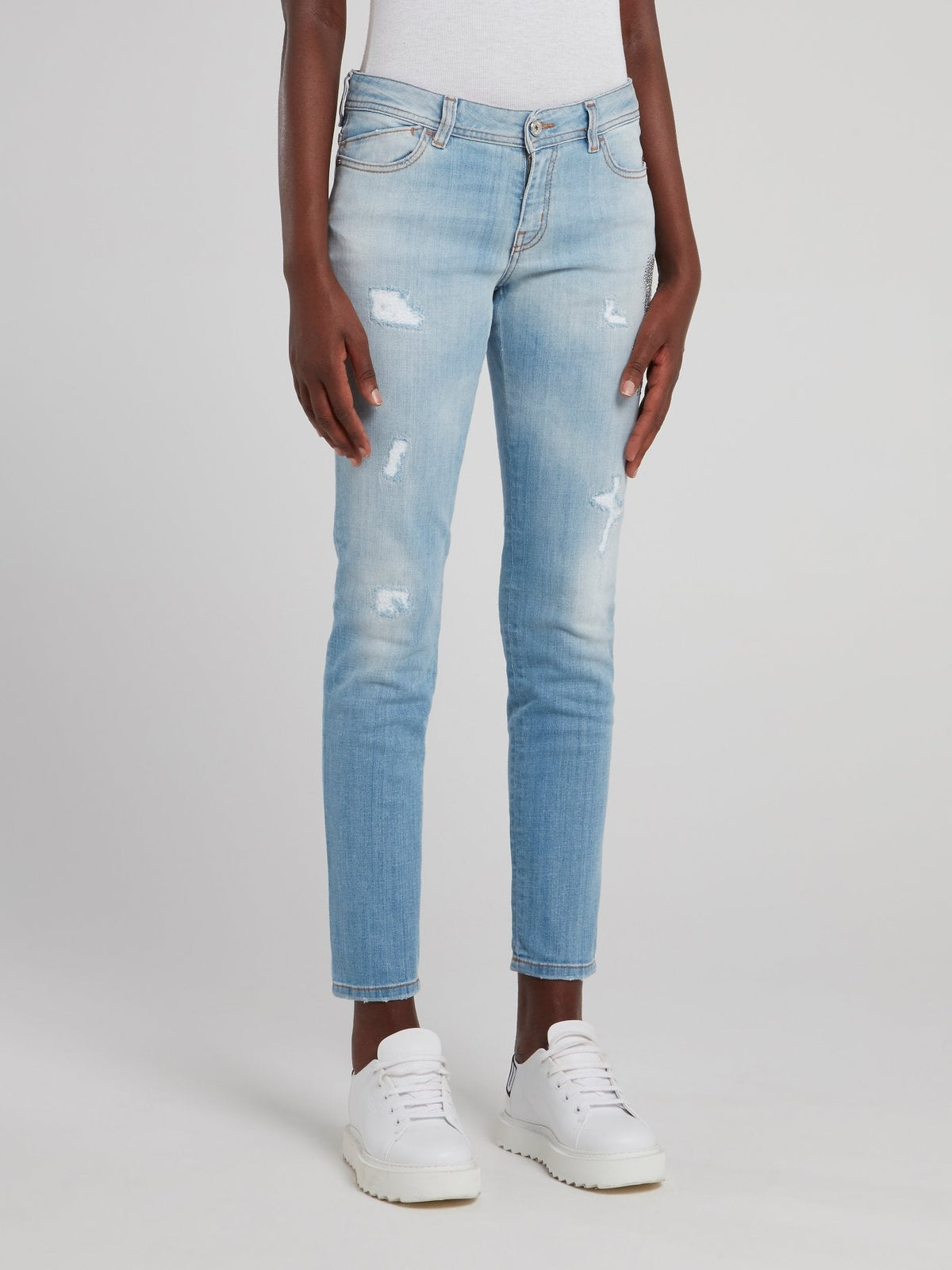 Acid Blue Distressed Jeans