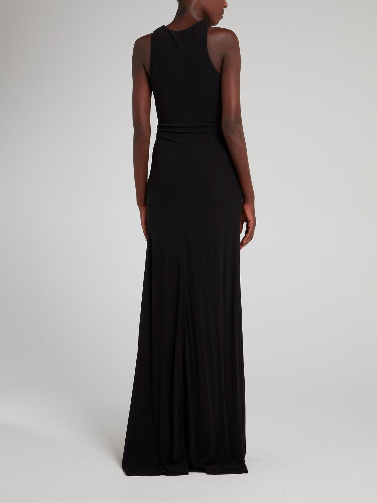 Black Embellished Evening Dress