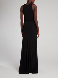 Black Embellished Evening Dress