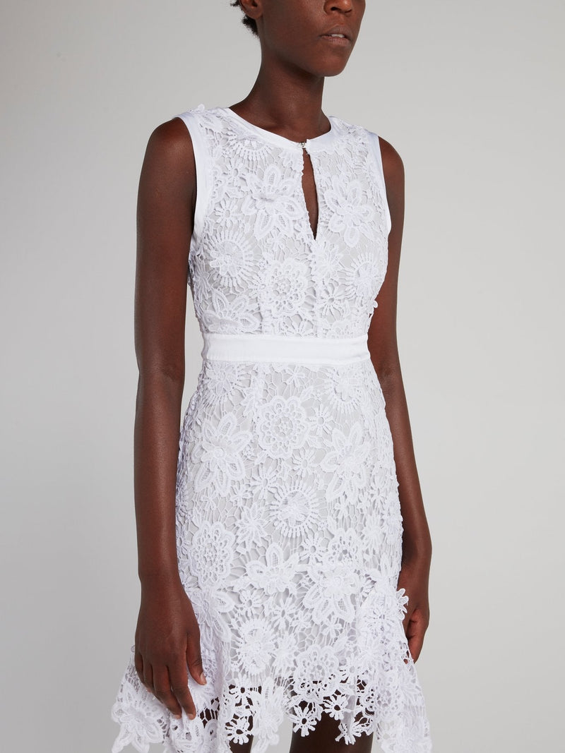 White Lace Mini Dress