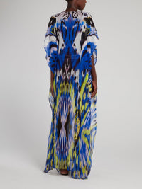 Blue Keyhole Maxi Dress