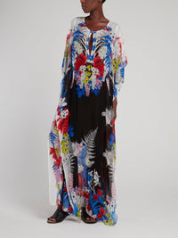 Tropical Print Maxi Dress