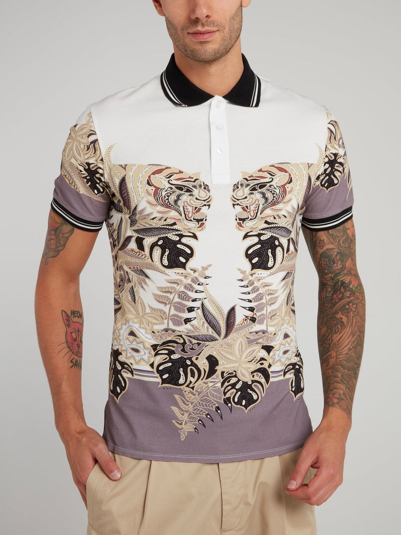 Jungle Print Polo Shirt