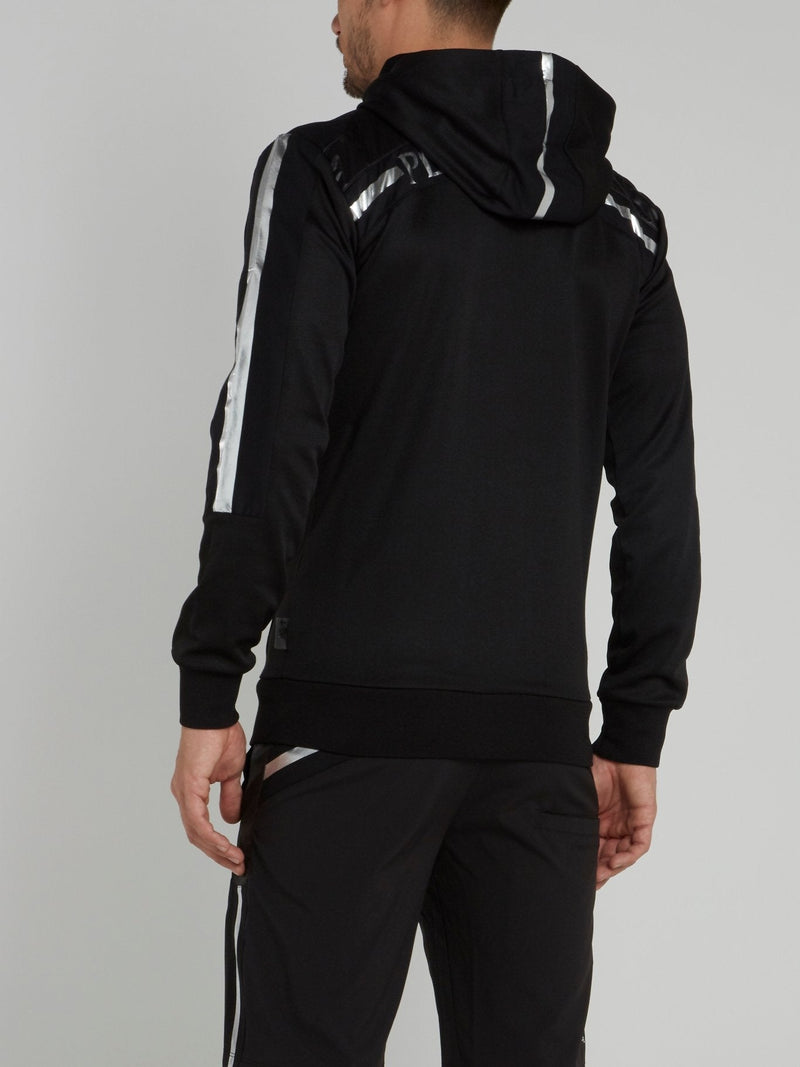 Black Hooded Sweat Jacket