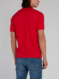 Red Logo Tape Polo Shirt