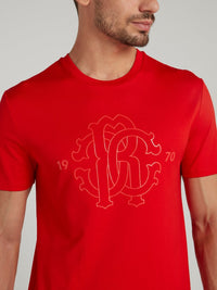 Red Logo Knitted T-Shirt