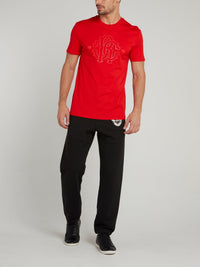 Red Logo Knitted T-Shirt