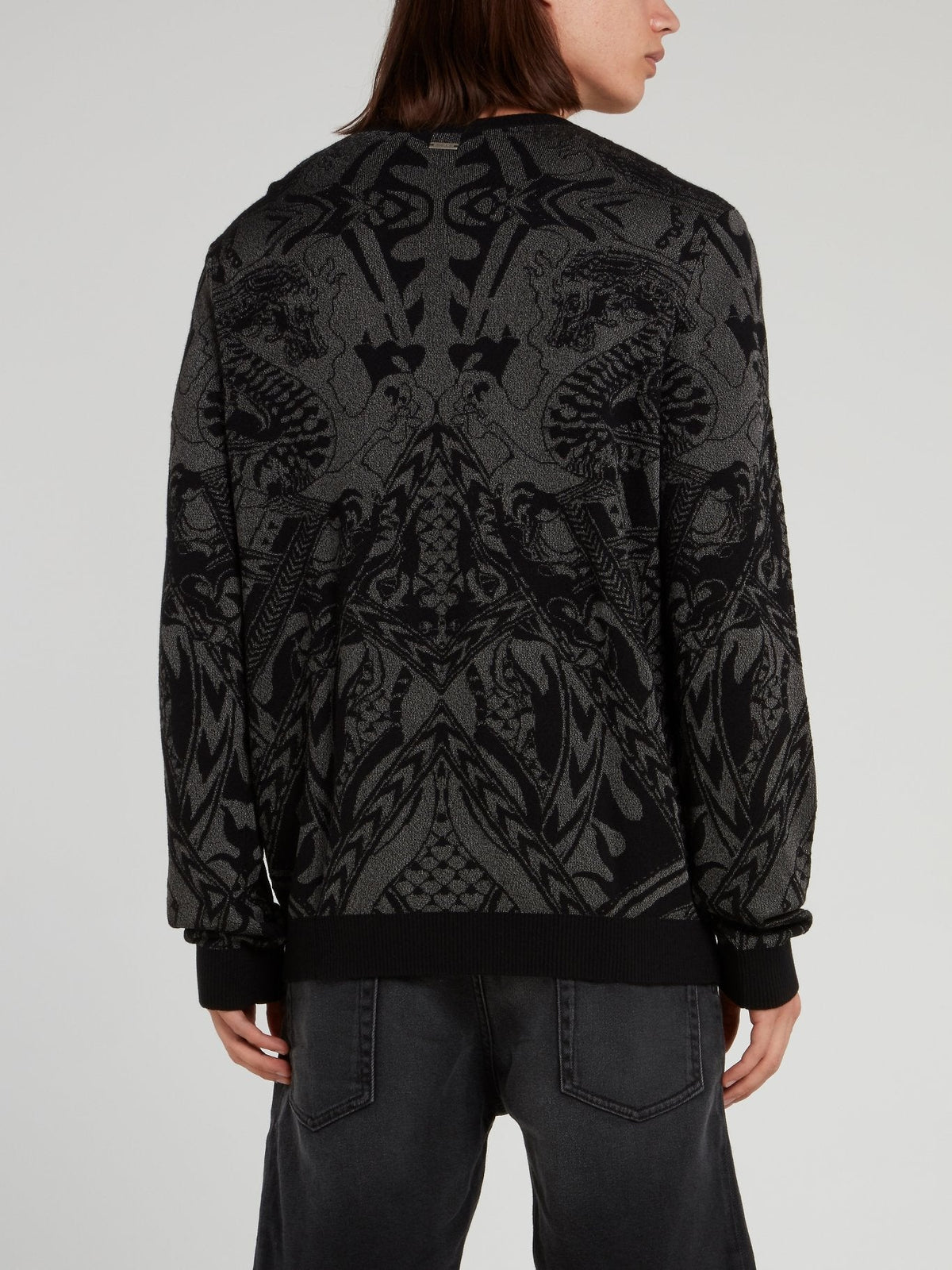 Black Patterned Pullover