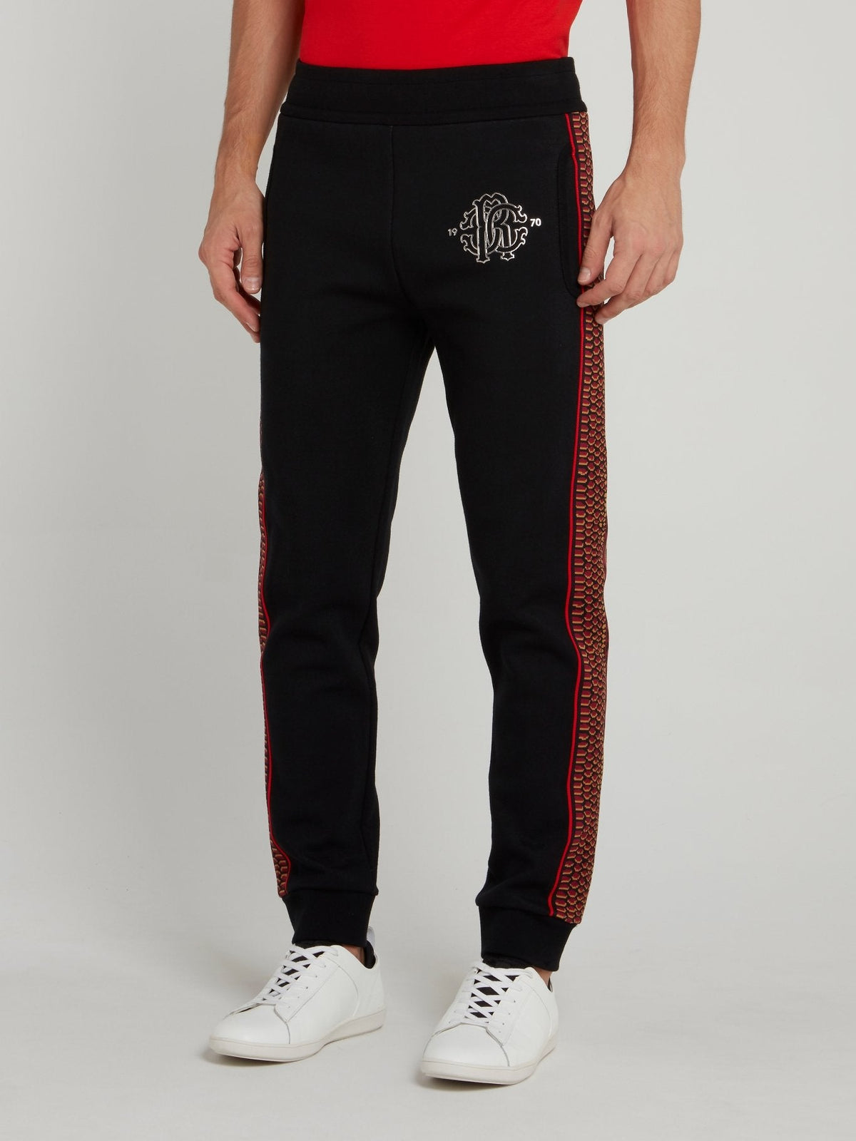 Black Snake Stripe Trousers