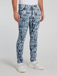 Dollar Skull Slim Fit Trousers