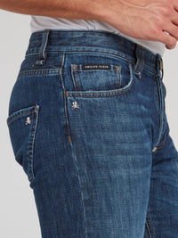 Straight Cut Denim Jeans