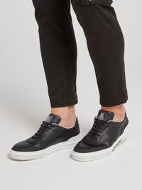 Black Low Top Leather Sneakers