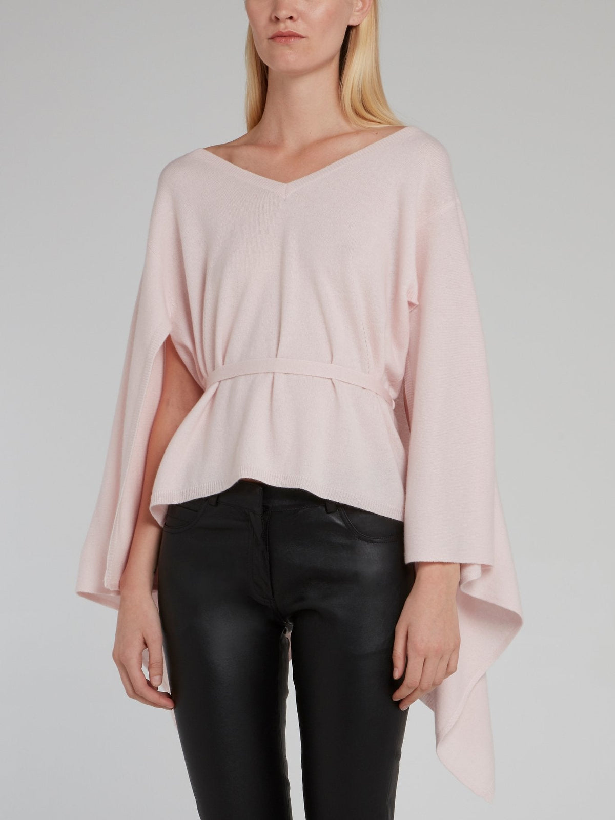 Pink Pullover Poncho