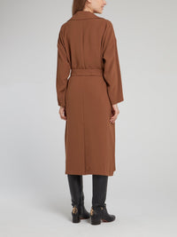 Brown Belted Trench Coat