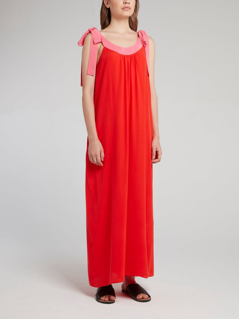 Red Silk Float Dress