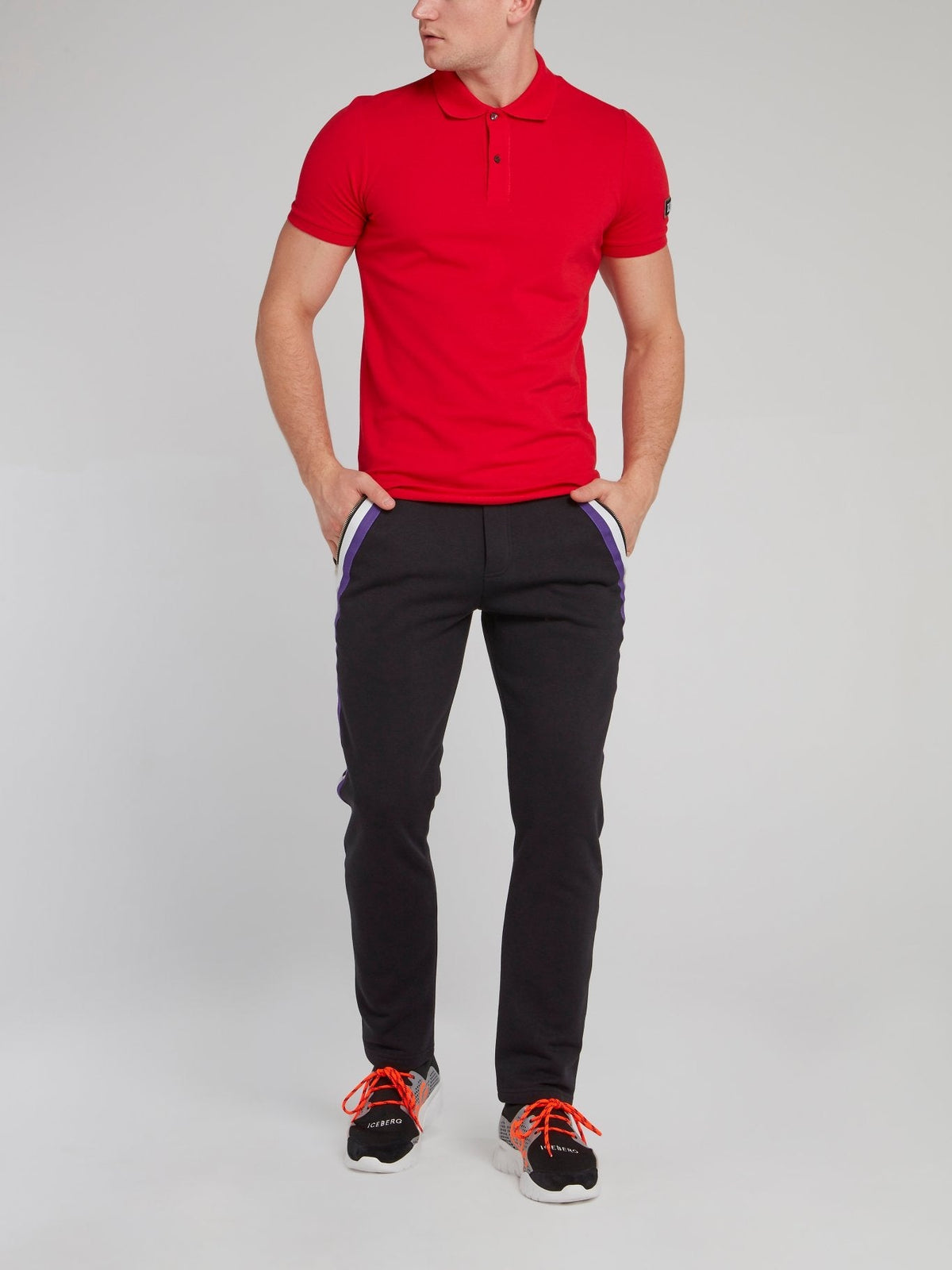 Red Logo Appliquéd Polo Shirt