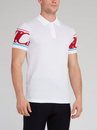 White Rear Logo Polo Shirt