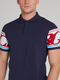 Navy Rear Logo Polo Shirt