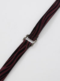 Burgundy Animal Print Suede Belt