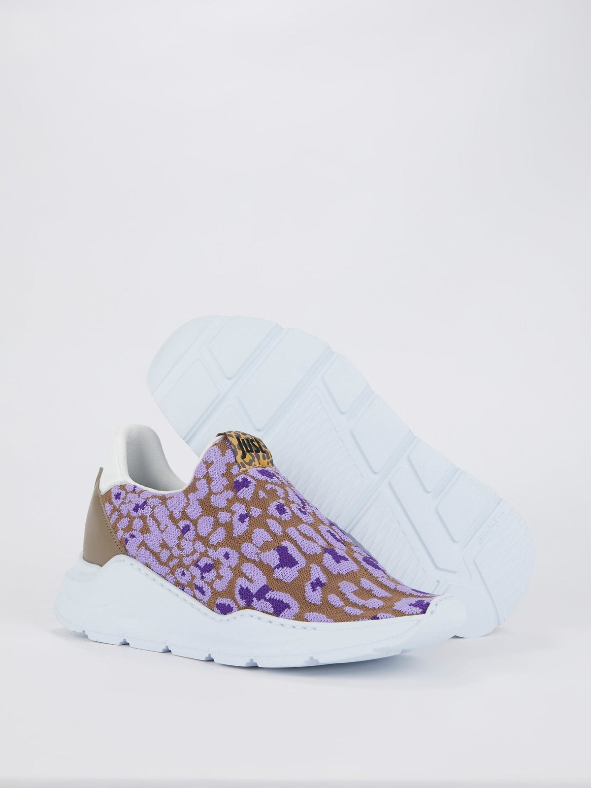 Purple Mesh Platform Sneakers