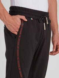 Black Logo Tape Jogging Trousers