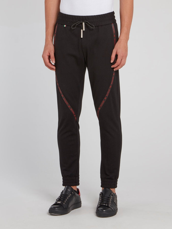 Black Logo Tape Jogging Trousers