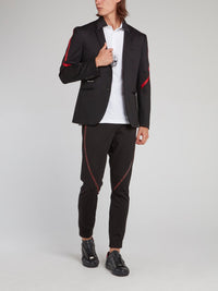 Black Logo Tape Jogging Trousers